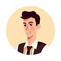 A cartoon man in a suit and tie vector