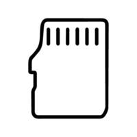 A black and white icon of a memory card vector