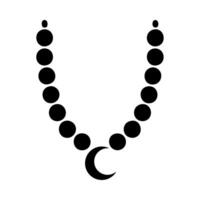 A necklace with a crescent moon on it vector