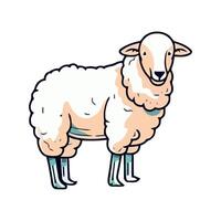 Sheep illustration isolated on white background vector
