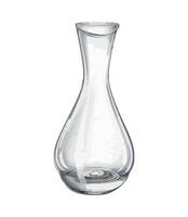 A clear glass vase with a white background vector