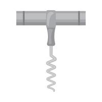 A wine bottle with a corkscrew on it vector
