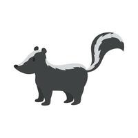 A skunk is standing on its hind legs vector
