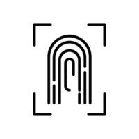 An image of a fingerprint scanner vector