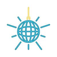 A globe with a light bulb on it vector