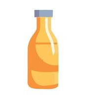 A bottle of orange juice on a white background vector