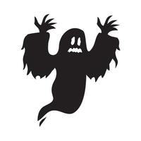 A ghost with arms up in the air on a white background vector