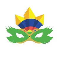 A mask with the flag of colombia on it vector