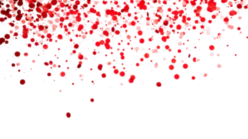 AI-generated red splatters on transparent background png
