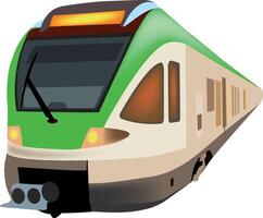 Front of a stationary passenger train-Front of a stationary passenger train- vector