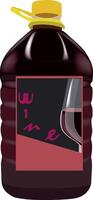 five-litre bottle containing red wine-five-litre bottle containing red wine- vector
