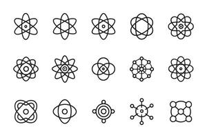 Nucleus editable icon set flat illustration on white background. vector