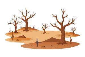 Best collection set Aerial view serenity trees biodiversity isolated flat illustration on white background vector