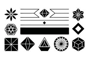 Best collection set of Website border, web page divider shapes. Geometric and organic separator headers for graphic design template - app, banner, page, poster, menu illustration. vector