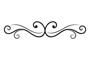 Decorative art displaying a series of elegant swirls and intricate patterns illustration. vector