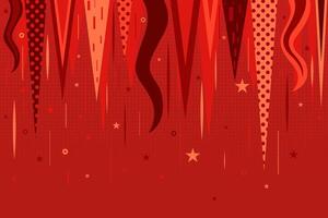 Red comic book vertical motion lines background. Pop art halftone style background for magazine, cover, ad, banner, websites vector