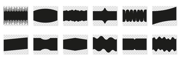 Abstract Border, Divider, Separator Shape of Page for Website. Set of Separator for Banner, App or Poster Background. Isolated Illustration vector