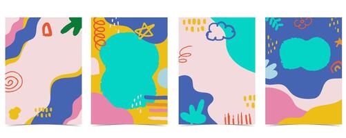 shape paper cut out background with shape colorful vector