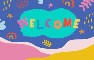 shape kid background with colorful.illustration for horizontal kid design vector