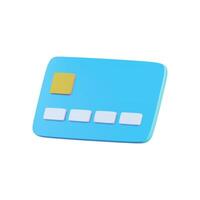 3D rendering of a credit card isolated on a white background. High-quality illustration ideal for finance, banking, and e-commerce applications vector