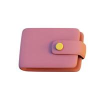High-quality 3D rendering of a wallet isolated on a white background. Perfect illustration for finance, business, and e-commerce application vector