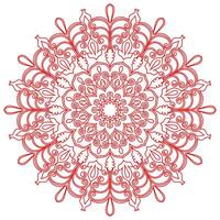 simple red mandala lines for graphic elements vector