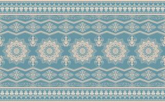Seamless mandala pattern Fabric border for printing, carpet pattern vector