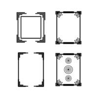 classic frame set list icon vector