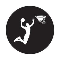 icon of a person playing basketball vector