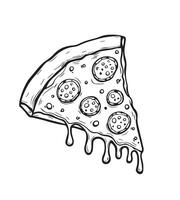 a slice of pizza with cheese and sauce on it vector
