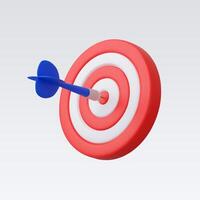 3d Realistic Target icon vector