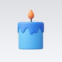 3d Realistic Candle Icon vector