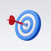 3d Realistic Target icon vector