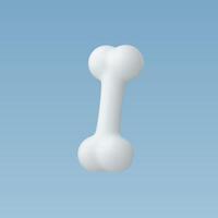 3d Realistic Dog bone icon vector