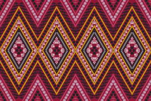 Ethnic design abtract background Fabric Handmade embroidery pattern ethnic design, abstract American tribal fabric, modern background for rugs, pillowcases, shirts, pants, and more. vector