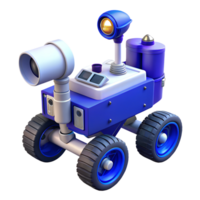 Mars rover vehicle 3d rendered illustration. Mars exploration concept design png