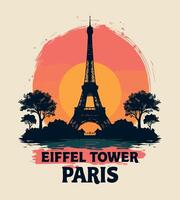 a tshirt design for the tower tower that says welcome to paris vector