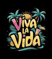 a black background with palm trees and a picture of a beach scene. vector