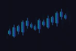 Business candle stick graph chart of stock market investment trading on white background design. Bullish point, Trend of graph vector