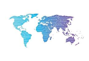 Global network connection. World map point and line composition concept of global business vector