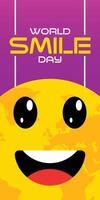Smile Day Vertical Banner vector