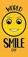 Smile Day Vertical Banner vector
