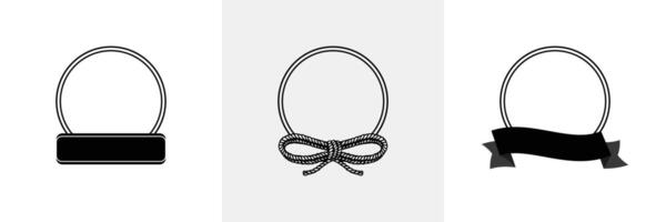 Set of Minimalist Circular Logo Templates vector