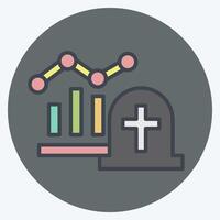 Icon Mortality. related to Seath symbol. color mate style. simple illustration vector