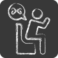 Icon Grief. related to Seath symbol. chalk Style. simple illustration vector