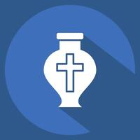 Icon Ashes. related to Seath symbol. long shadow style. simple illustration vector