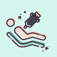 Icon Euthanasia. related to Seath symbol. MBE style. simple illustration vector