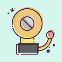 Icon Emergency Alert. related to War Military symbol. MBE style. simple illustration vector