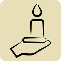 Icon Bereavement. related to Seath symbol. hand drawn style. simple illustration vector