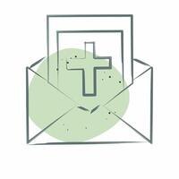Icon Letter. related to Seath symbol. Color Spot Style. simple illustration vector
